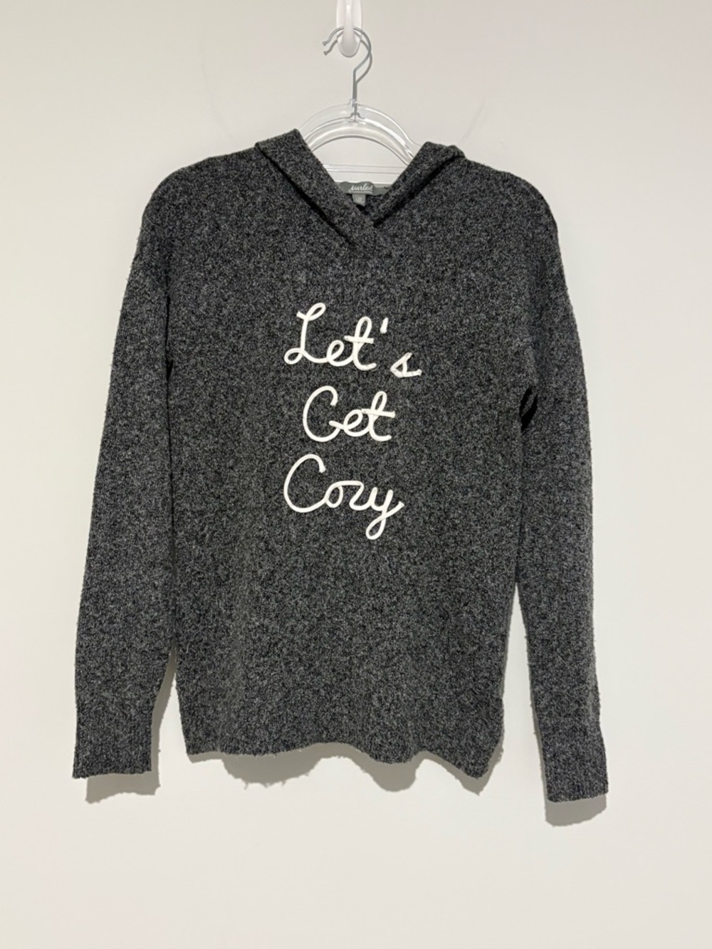 Marled Reunited Clothing Brand Pullover Hoodie Sweatshirt Lets Get Cozy XS